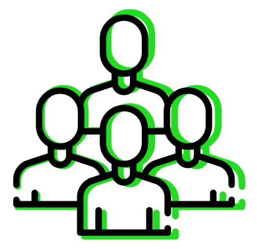 Icône réseau collaboratif mondial