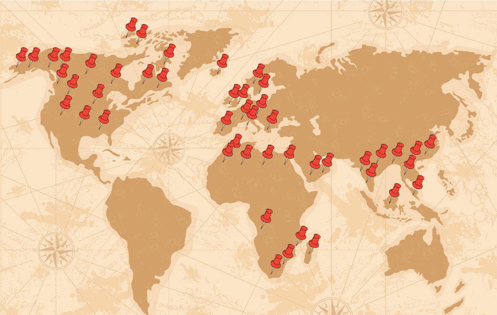 Mappemonde carnet de route